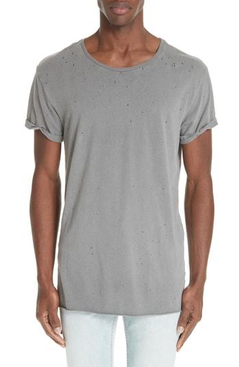 Men's Ksubi Kodeine Distressed T-shirt - Grey