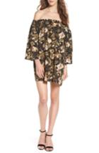 Women's French Connection Adeline Dream Off The Shoulder Shift Dress - Green