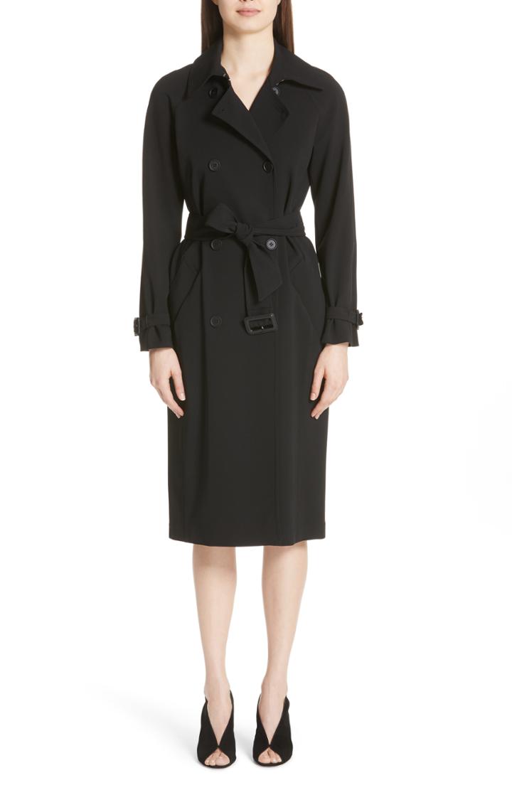 Women's Max Mara Calmi Trench Coat Us / 38 It - Black