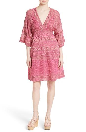 Women's M Missoni Zigzag Metallic Knit Dress