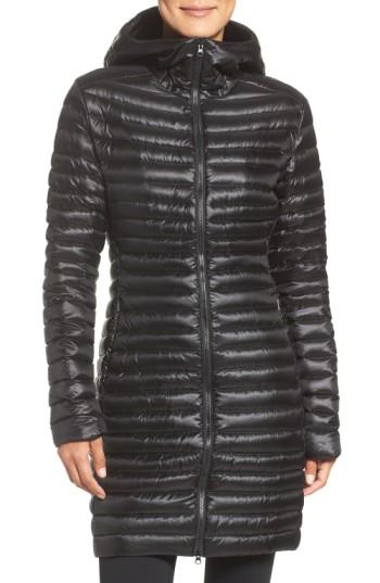 Women's Arc'teryx 'nuri' Hooded Water Resistant Down Coat - Black