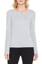 Petite Women's Vince Camuto Ribbed Bell Sleeve Sweater P - Grey