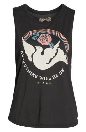 Women's Spiritual Gangster Dove Cotton Blendtank Top