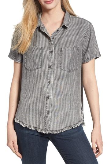 Women's Billy T Ticking Stripe Shirt - Grey