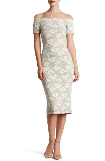 Women's Dress The Population Jemma Midi Dress - Ivory