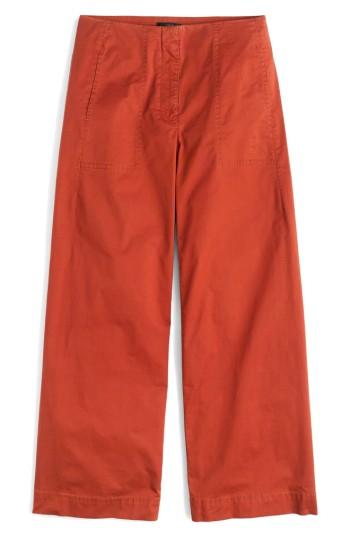 Women's J.crew Crop Stretch Chino Pants - Orange