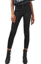 Women's Topshop Jamie Coated Skinny Jeans X 30 - Black