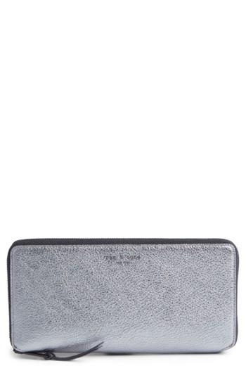 Women's Rag & Bone Metallic Buffalo Leather Phone Wallet - Metallic