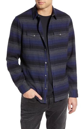 Men's Treasure & Bond Regular Fit Ombre Sport Shirt - Blue