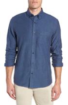 Men's Nordstrom Men's Shop Traditional Fit Brushed Twill Sport Shirt - Blue