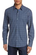 Men's Zachary Prell Check Long Sleeve Sport Shirt, Size - Blue