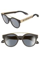 Women's Givenchy 50mm Round Sunglasses - Black/ Gold