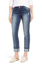 Petite Women's Wit & Wisdom Flex-ellent Ripped Boyfriend Jeans P - Blue