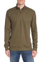 Men's Vintage 1946 Regular Fit Ribbed Quarter Zip Shirt, Size - Green