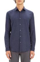 Men's Theory Murrary Regular Fit Gingham Flannel Sport Shirt - Blue