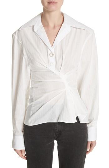 Women's Jacquemus La Chemise Maceio Shirt Us / 34 Fr - Ivory