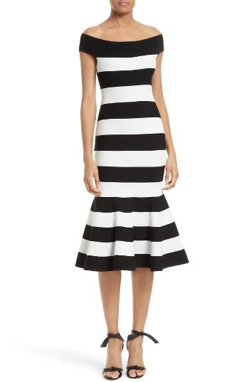 Women's Milly Stripe Off The Shoulder Mermaid Dress
