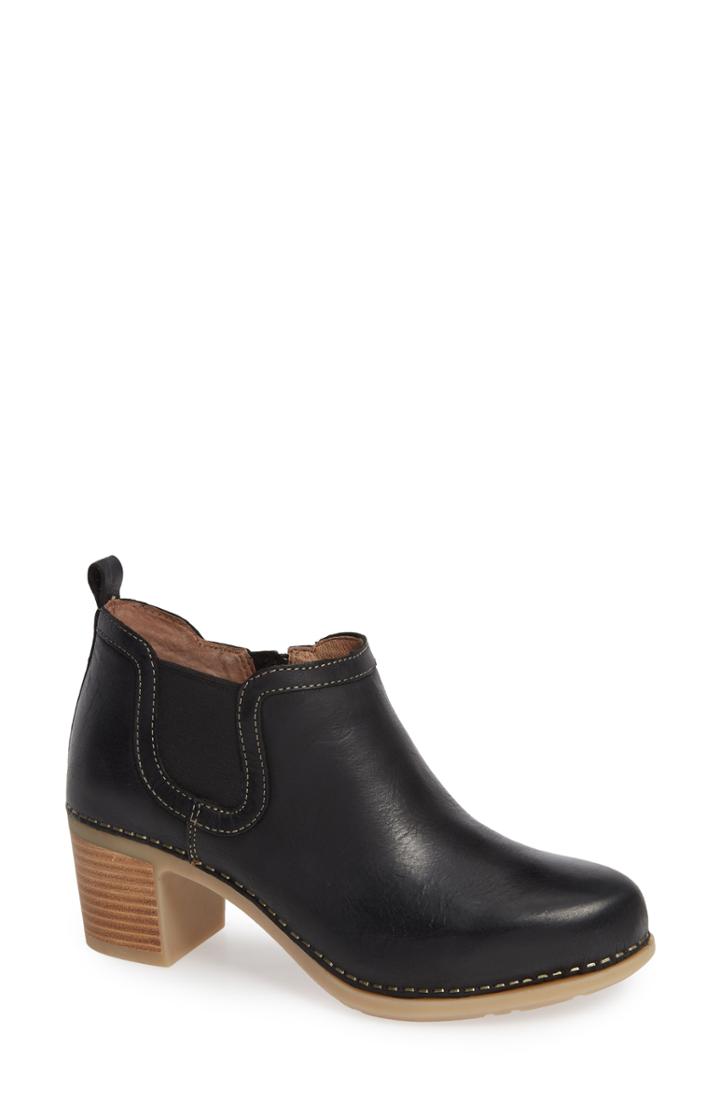 Women's Dansko Harlene Block Heel Bootie .5-6us / 36eu - Black