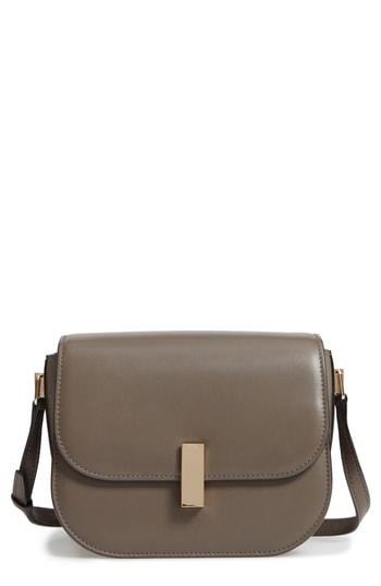 Valextra Iside Leather Crossbody Bag - Grey