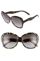 Women's Victoria Beckham Happy 60mm Butterfly Sunglasses - Amber Tortoise