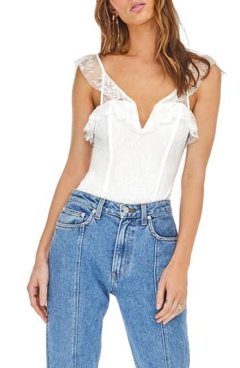 Women's Astr The Label Lily Bodysuit - White