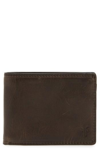Men's Frye Logan Leather Wallet - Grey