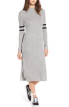 Women's One Clothing Stripe Midi Dress - Grey