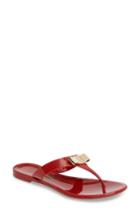 Women's Salvatore Ferragamo Jelly Flat Bow Sandal C - Red