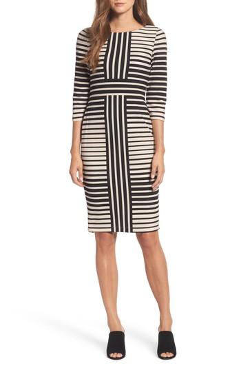 Women's Gabby Skye Stripe Sheath Dress - Beige