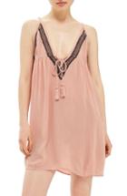Women's Topshop Embroidered Cover-up Slipdress - Pink