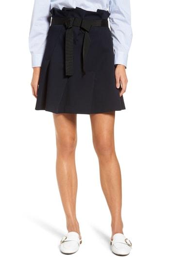 Women's Halogen Paperbag Waist Ribbon Tie Mini Skirt - Blue