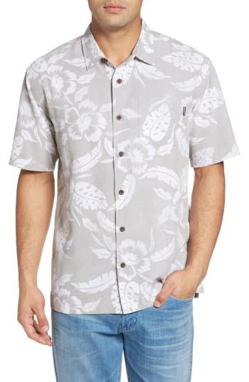 Men's Jack O'neill Ixtapa Regular Fit Short Sleeve Print Sport Shirt - Grey