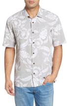 Men's Jack O'neill Ixtapa Regular Fit Short Sleeve Print Sport Shirt - Grey