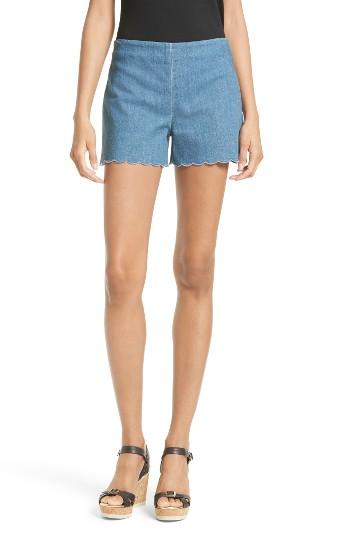 Women's Alice + Olivia Sherri Scallop Hem Shorts