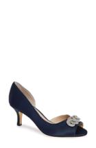 Women's Nina Madolyn Embellished Open Toe Pump M - Blue