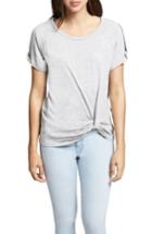 Women's Sanctuary Adrienne Side Twist Cotton Blend Top - Grey