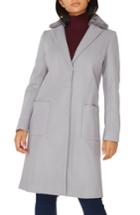 Women's Dorothy Perkins Coat With Faux Fur Collar Us / 14 Uk - Grey