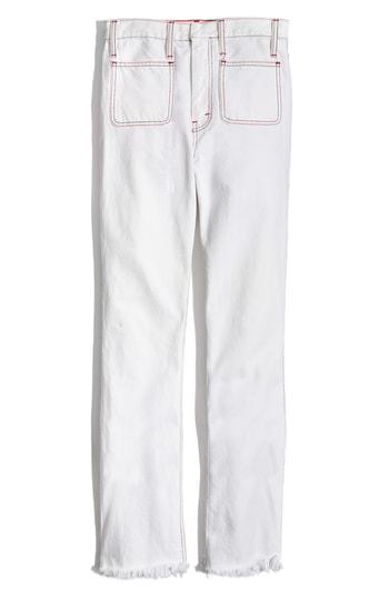 Women's Madewell Rigid Demi Bootcut Crop Jeans - Blue