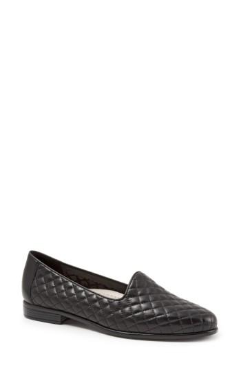 Women's Trotters Liz Woven Loafer Flat N - Black