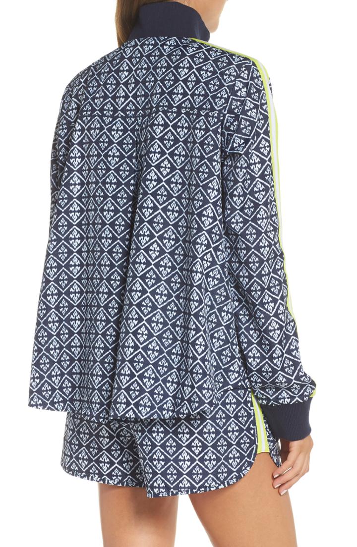 Women's The Upside Ikat Neon Ash Swing Jacket - Blue