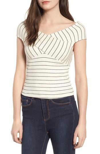 Women's Crisscross Off The Shoulder Top - Ivory