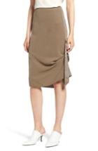 Women's Trouve Side Drape Skirt - Green
