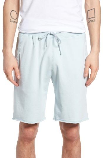 Men's Reigning Champ Raw Edge Drawstring Shorts, Size - Blue