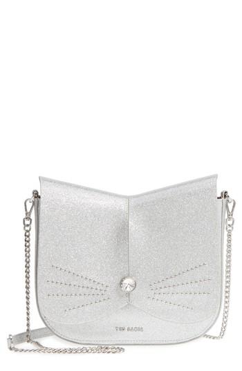 Ted Baker London Hildaa Glitter Faux Leather Crossbody Bag - Metallic