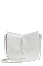 Ted Baker London Hildaa Glitter Faux Leather Crossbody Bag - Metallic