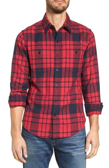 Men's Bonobos Slim Fit Plaid Flannel Shirt - Red
