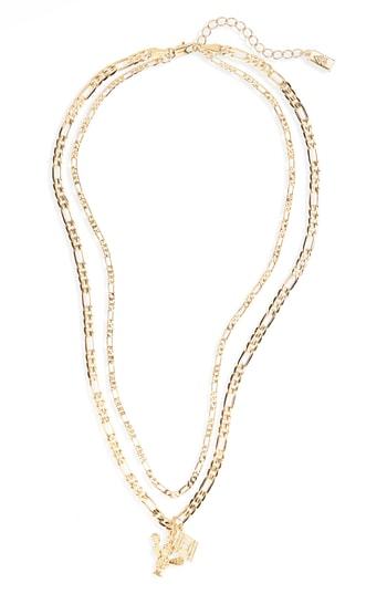 Women's Cam Desert Charm Layered Necklace