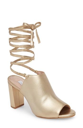 Women's James Chan Allegra Ankle Wrap Sandal M - Metallic