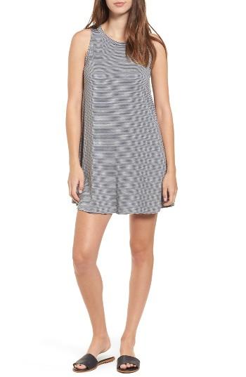 Women's Soprano Stripe Shift Dress - Grey