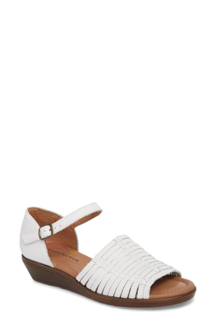 Women's Comfortiva Fayann Sandal .5 M - White